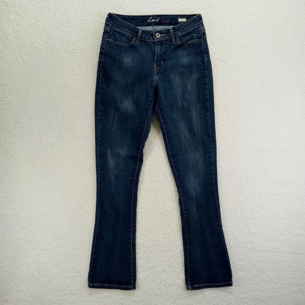 Levis Bootcut Legging Womens 28 Stretch Denim Cotton Blend Dark Blue
